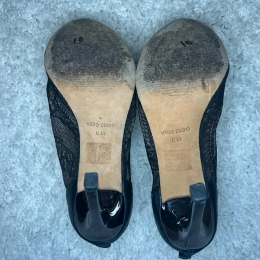 BCBG Maxazria Black Whim Lace Studded High Heel Booties Sz 6M - Picture 7 of 9